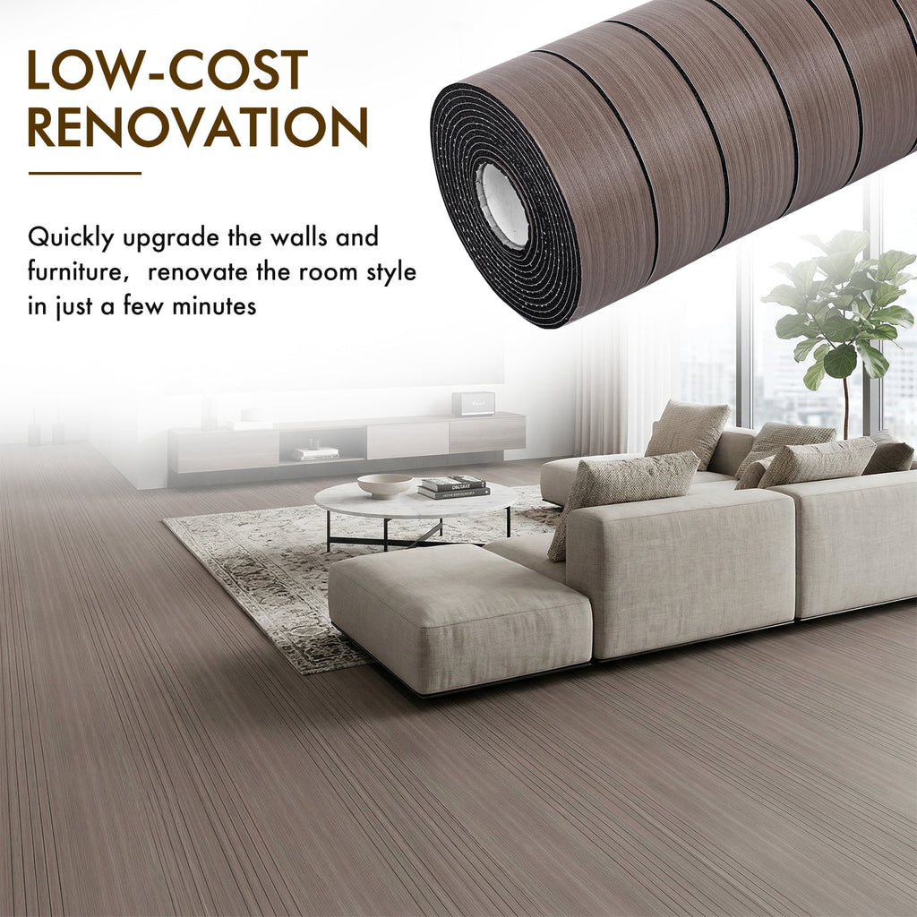 Peel and Stick Slat Wall Panel, Self Adhesive 3D Wood Grain Wallpaper, Soundproof PVC wall panels for bedroom, Living Room & Ceiling Decor, 15.75"x118"