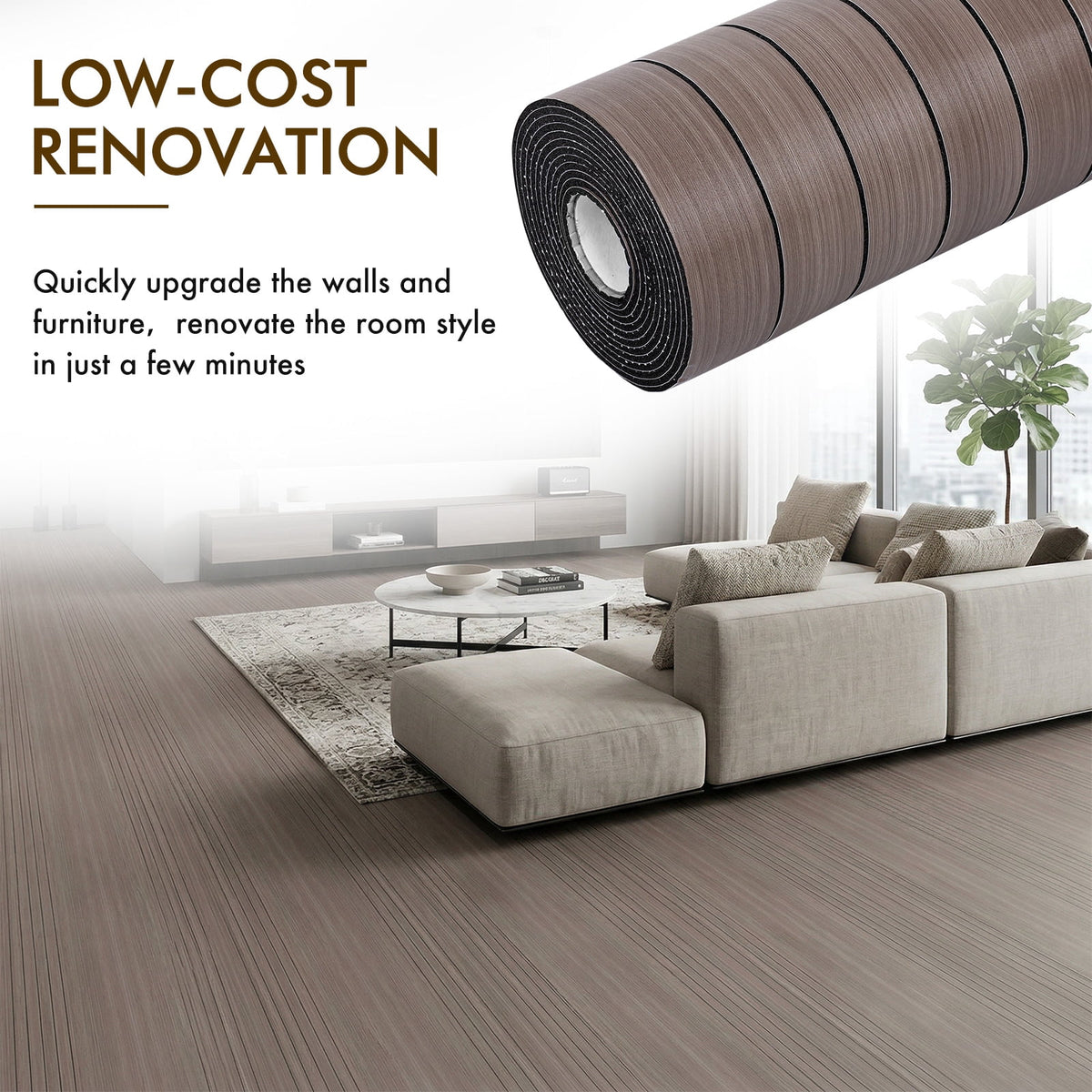 Peel and Stick Slat Wall Panel, Self Adhesive 3D Wood Grain Wallpaper, Soundproof PVC wall panels for bedroom, Living Room & Ceiling Decor, 15.75"x118"