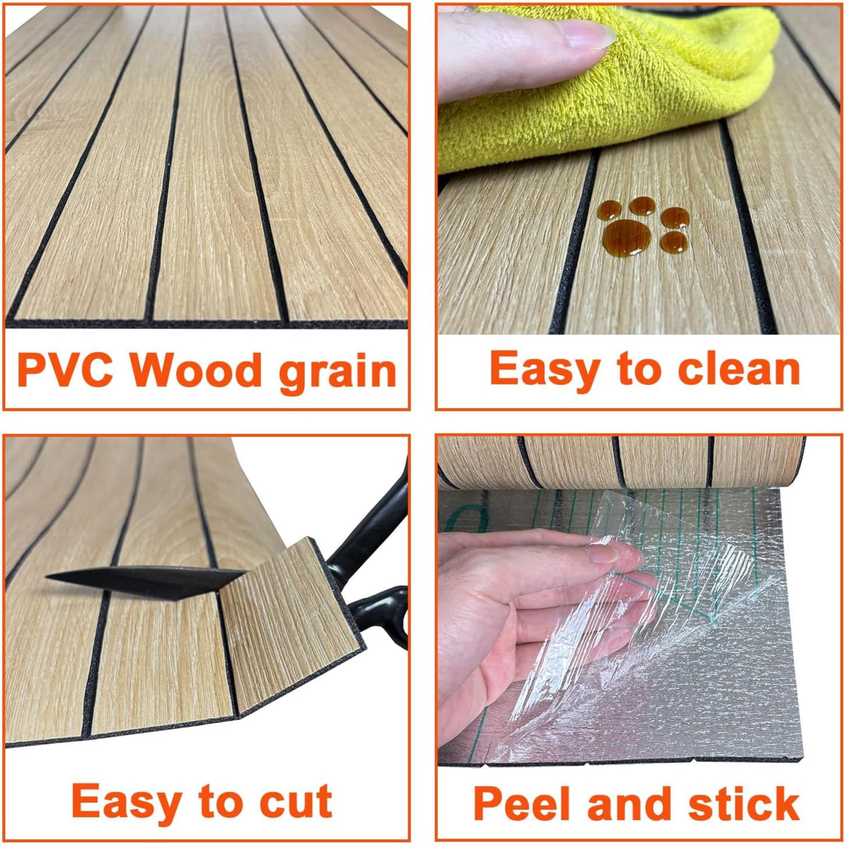 Peel and Stick PVC Slat Wall Panel 118"x15.75" Self-Adhesive Thick Faux Oak Wood Grain Wallpaper Panel 3D Soundproof Wall Panels for Walls & Ceilings