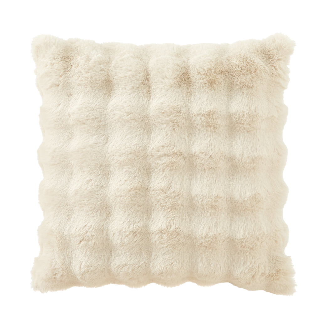 (2 pack) Better Homes & Garden 22" x 22" Bubble Fur Decorative Throw Pillow For Adult