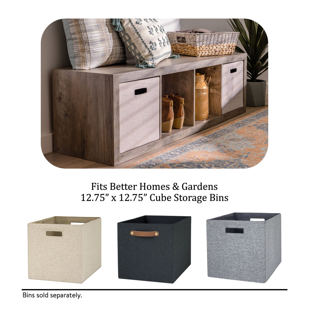 Better Homes & Gardens 4 Cube Vertical Storage Organizer, Rustic Gray