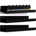 15" Floating Shelves Wall-Mounted Set of 3 Modern Black Display Picture Ledge Shelf for Decor & Storage for Livingroom Kitchen Bedroom Bathroom W/Lip