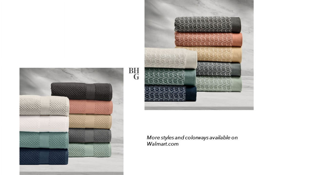 Better Homes & Gardens Signature Soft Solid Cotton 6 Piece Bath Towel Set,Green River