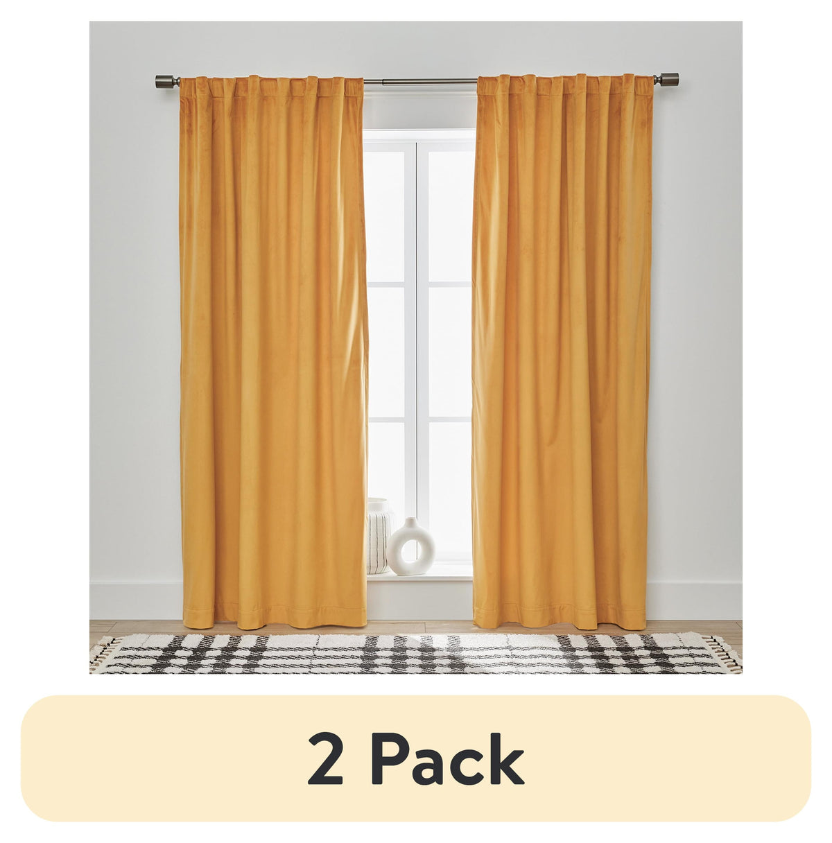Halcyon Escape Gardens Dutch Velvet Solid 100% Blackout Single Curtain Panel, Green, 52" W x 84" L - Wall Panel