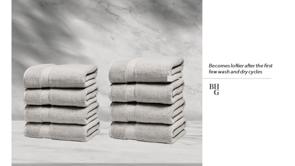 Better Homes & Gardens Signature Soft Solid Cotton 6 Piece Bath Towel Set,Green River
