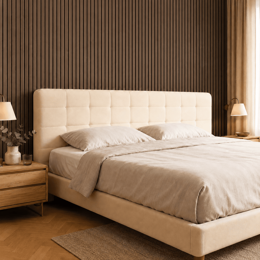 20-Pack Wood Slat Acoustic Wall Panels, 24" x 12" MDF Slat Wall Paneling for Modern Interior Wall Decor, Sound Absorbing Accent Panels, 39.99 Sq. Ft., Deep Walnut