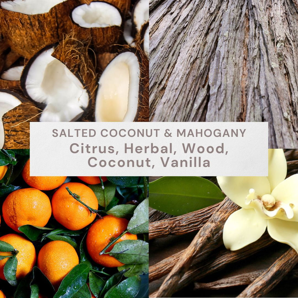 (4 pack) Better Homes and Gardens Salted Coconut Mahogany Scented 2-Wick Frosted Jar Candle 12oz.