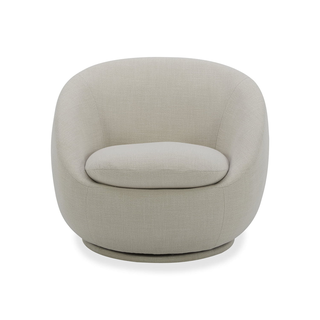 Better Homes & Gardens Mira Swivel Accent Chair, Cream Linen