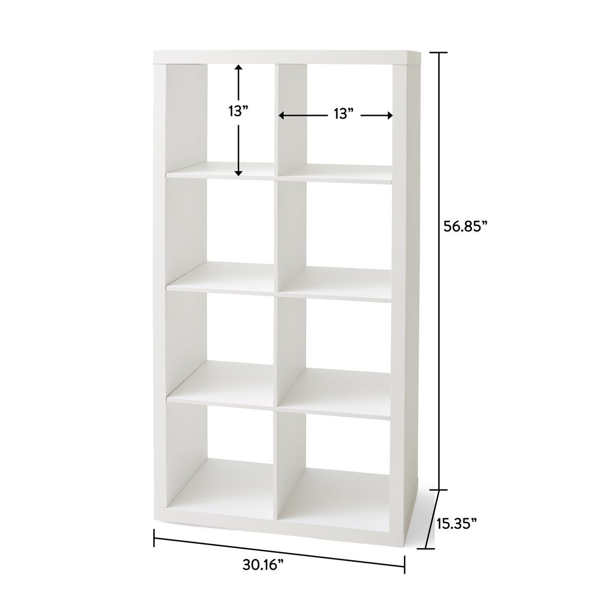 Better Homes & Gardens 8 Cube Storage Organizer, White Texture