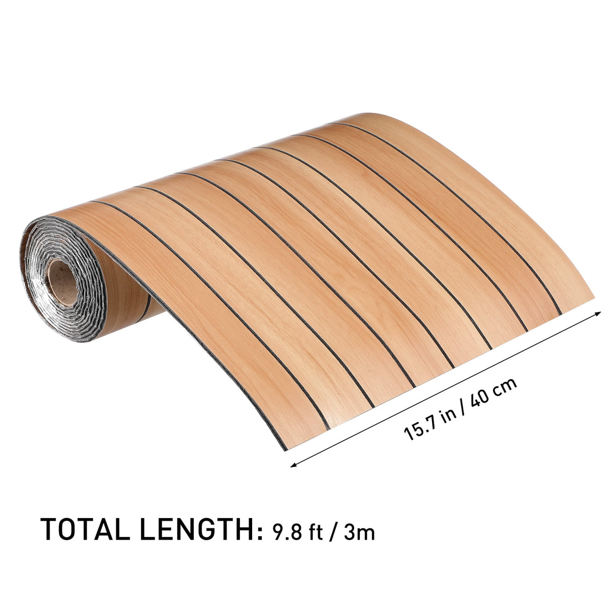 Peel and Stick PVC Slat Wall Panel，15.7"x98" Self-Adhesive Thick Faux Wood Grain Wallpaper Panel 3D Soundproof Wall Panels