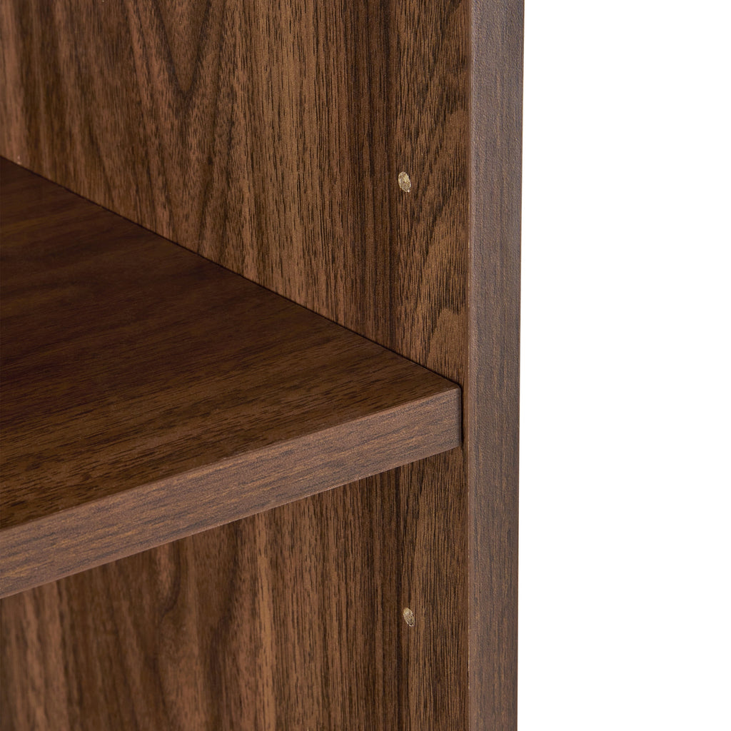 Better Homes & Gardens Lillian Fluted Bookcase with Doors, Walnut Finish