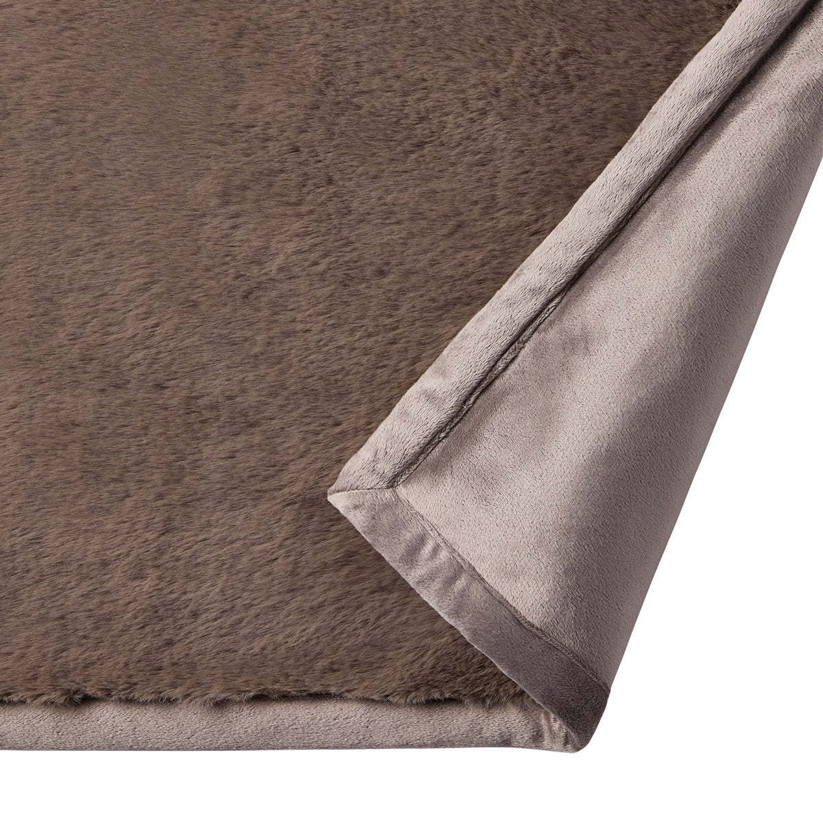 Better Homes & Gardens Grey Faux Fur Ultra Soft Luxury Oversized Throw Blanket 50" x 72", Grey Bisque