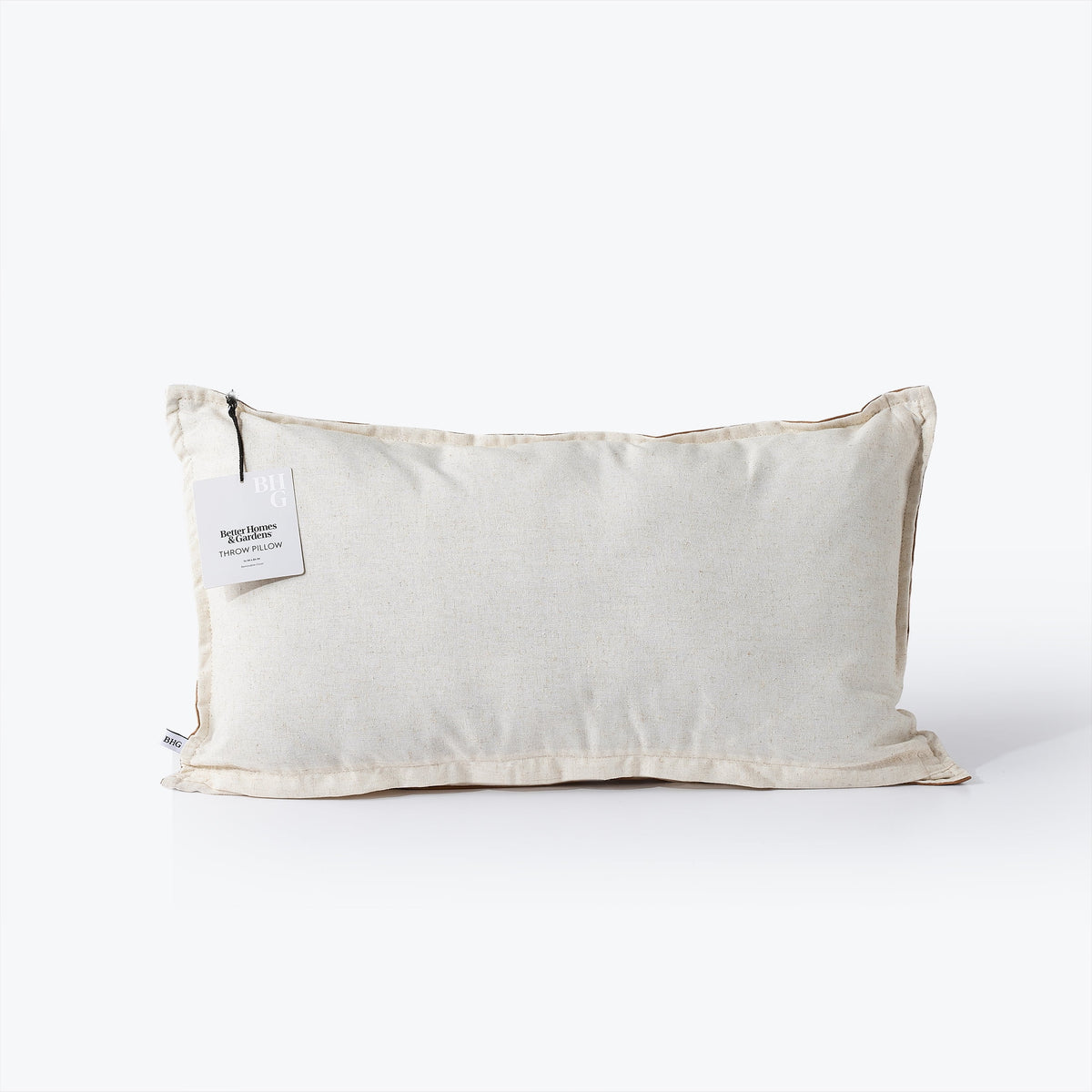 (2 pack) Better Homes & Gardens 14" x 24" Beige Vegan Leather Decorative Pillow