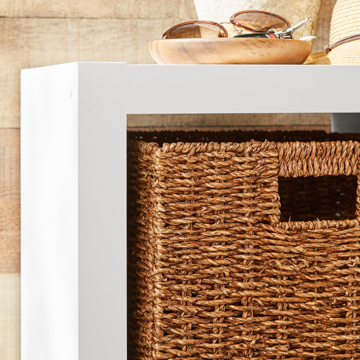 Better Homes & Gardens 2 Cube Storage Organizer, White Texture