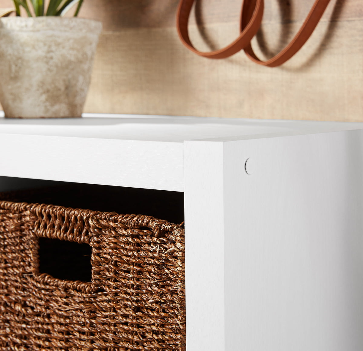 Better Homes & Gardens 6 Cube Storage Organizer, White Texture