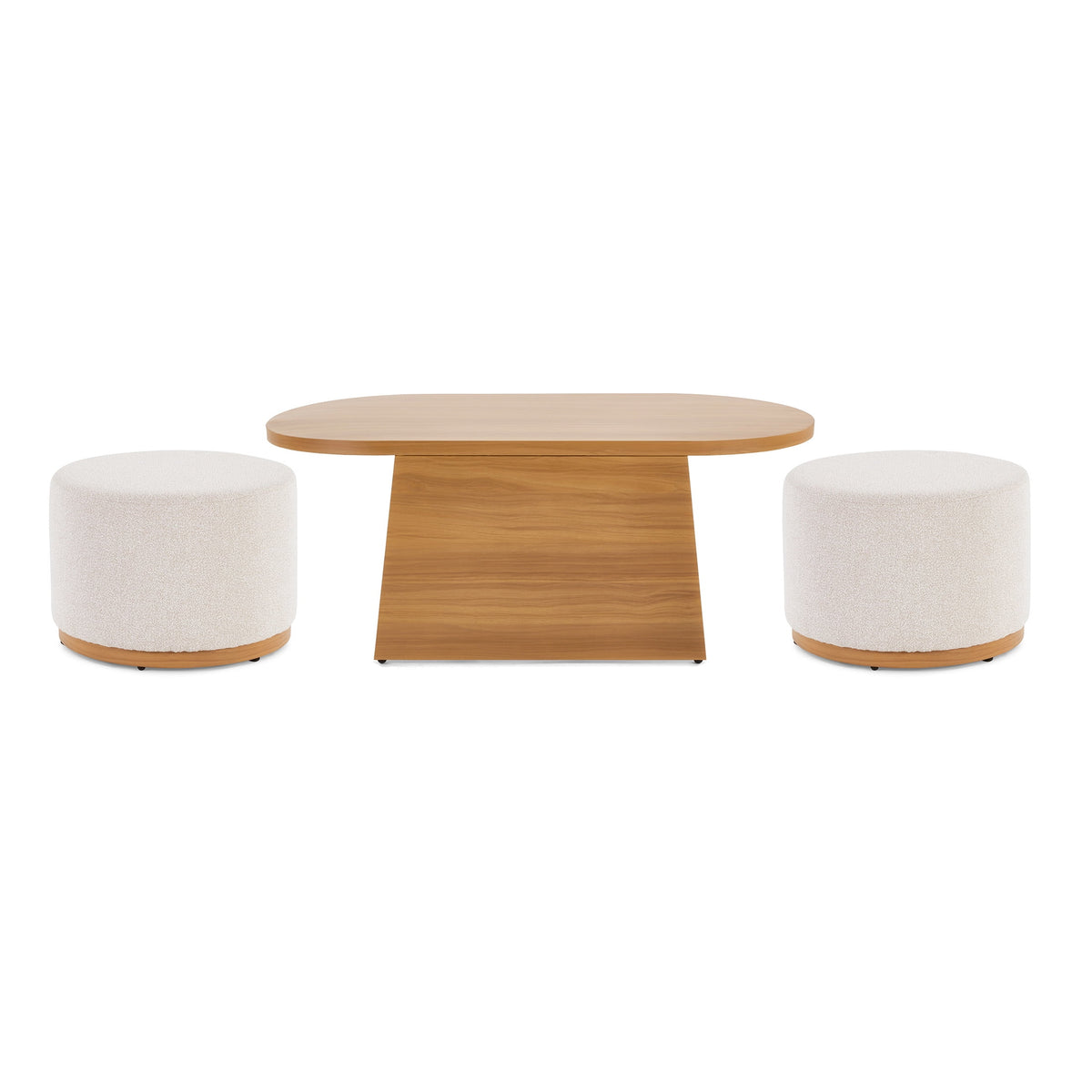 Better Homes & Gardens Juliet Outdoor Coffee Table with 2 Ottomans and Patio Cover, Beige