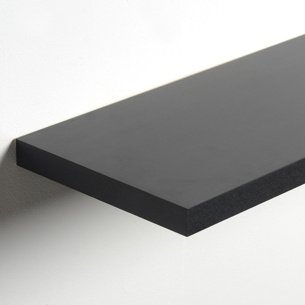 Delta Floating Shelves 2 Pack- Black - 36 in x 10 in x .5 in - Reforested Natural Wood Shelves