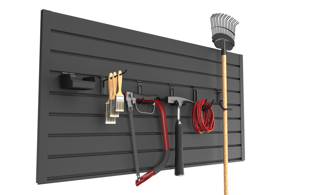 Hyper Tough Slatwall Panel Set, 48" x 12", 2-Pack, 2 ft x 4 ft Garage Wall Storage Panels for Tools, Hooks & Accessories