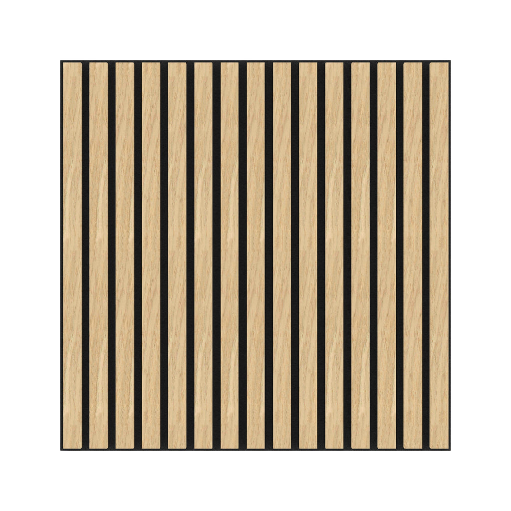 Dundee Deco Acoustic Panels, Wooden Slats for Decor and Noise Reduction - 3D Wall Panels or Ceiling Panels - Oak Beige - Set of 2, Covers 7.8 sq ft