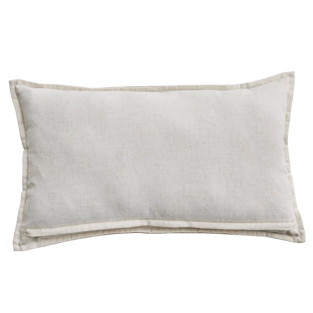 (2 pack) Better Homes & Gardens 14" x 24" Beige Vegan Leather Decorative Pillow