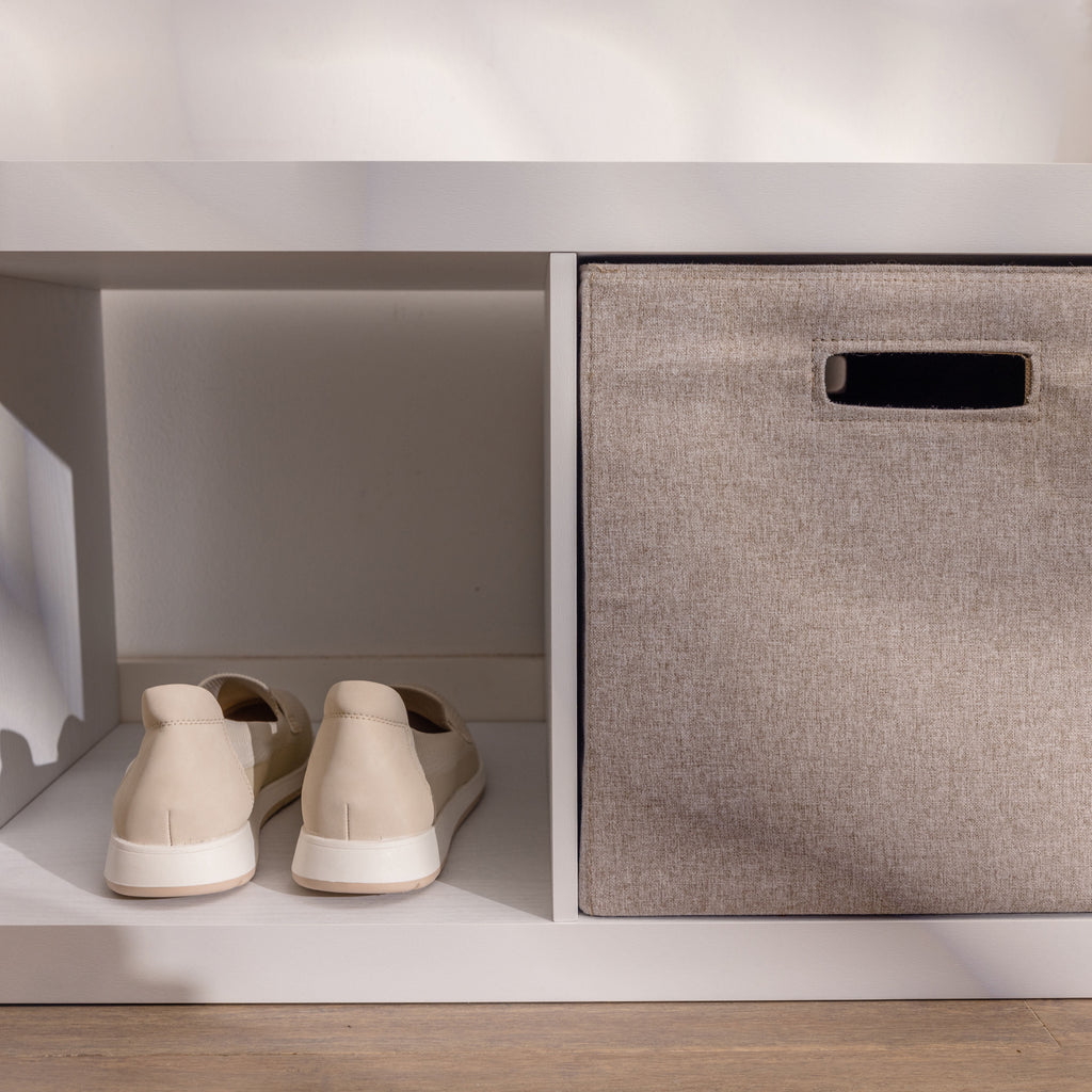 Better Homes & Gardens 2 Cube Storage Organizer, White Texture