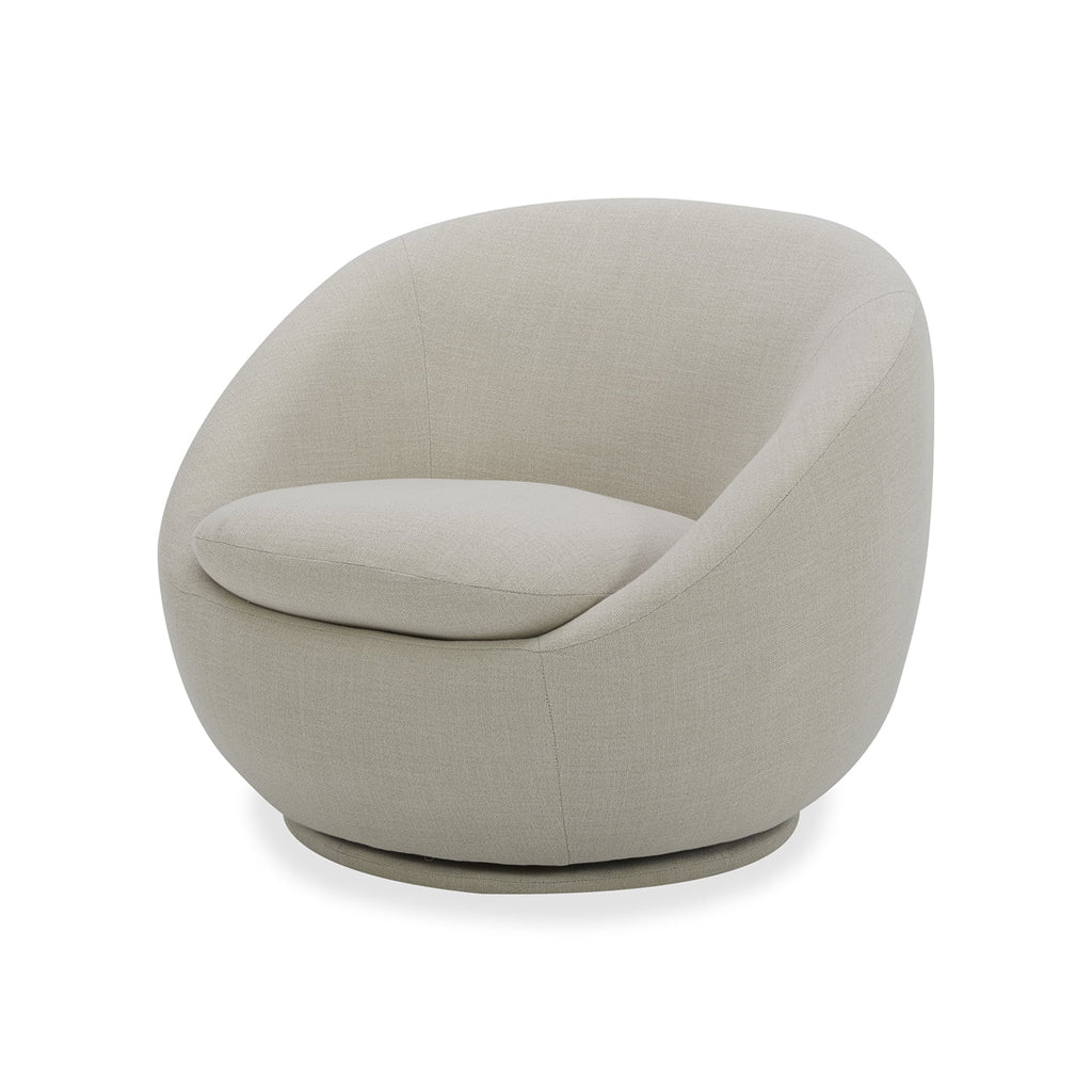 Better Homes & Gardens Mira Swivel Accent Chair, Cream Linen