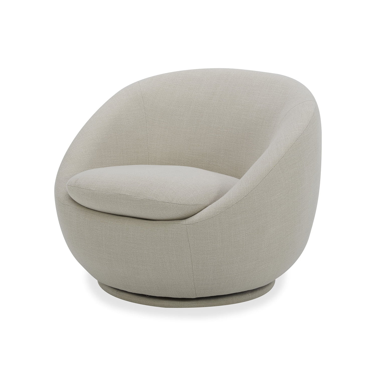 Better Homes & Gardens Mira Swivel Accent Chair, Cream Linen