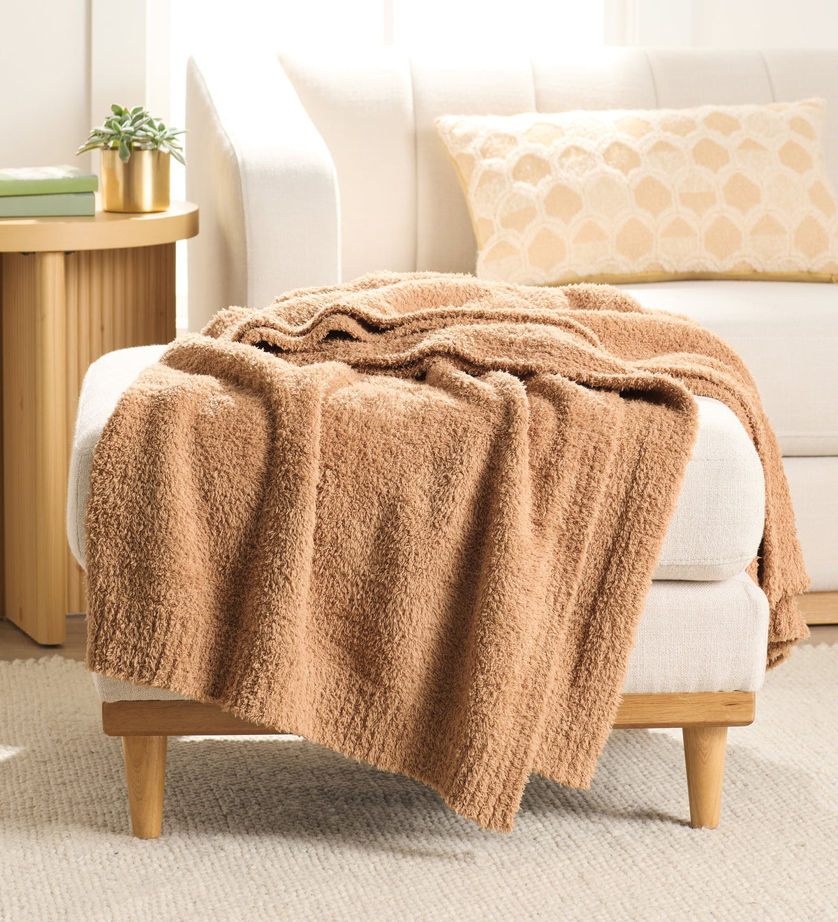 Halcyon Escape Gardens Oversized Cozy Knit Couch Throw Blanket, Blue Silver, 50 x 72 in - Throw Blanket