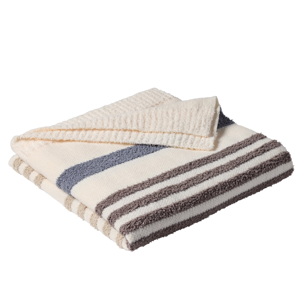 Halcyon Escape Gardens Oversized Cozy Knit Couch Throw Blanket, Blue Silver, 50 x 72 in - Throw Blanket