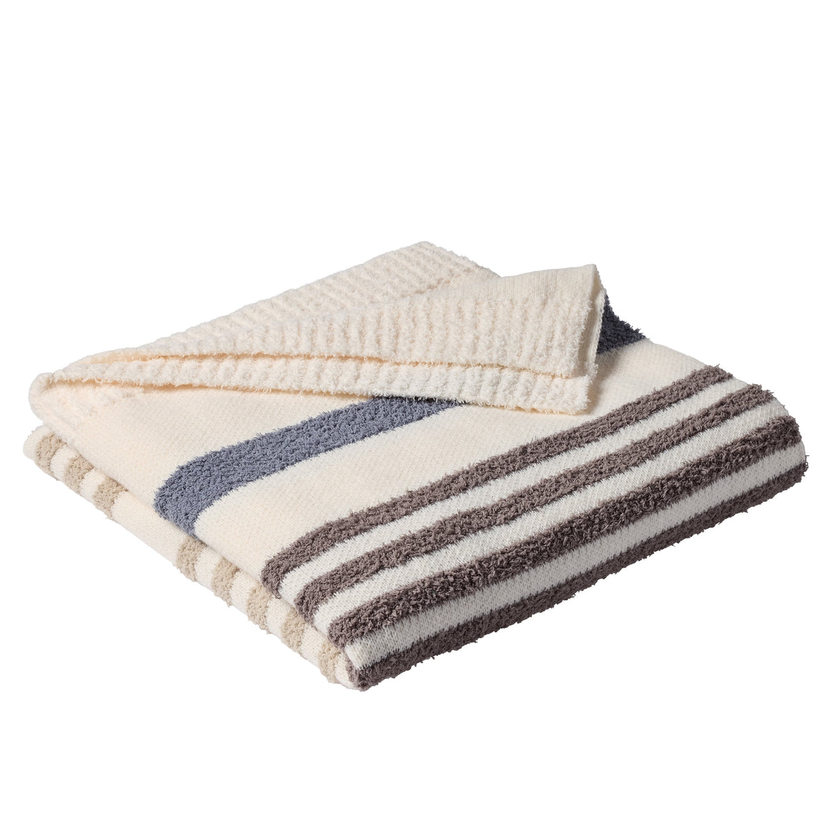 Halcyon Escape Gardens Oversized Cozy Knit Couch Throw Blanket, Blue Silver, 50 x 72 in - Throw Blanket