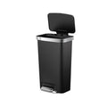 Better Homes & Gardens 11.9 Gallon Plastic Step Kitchen Trash Can with Soft Close Lid, Black