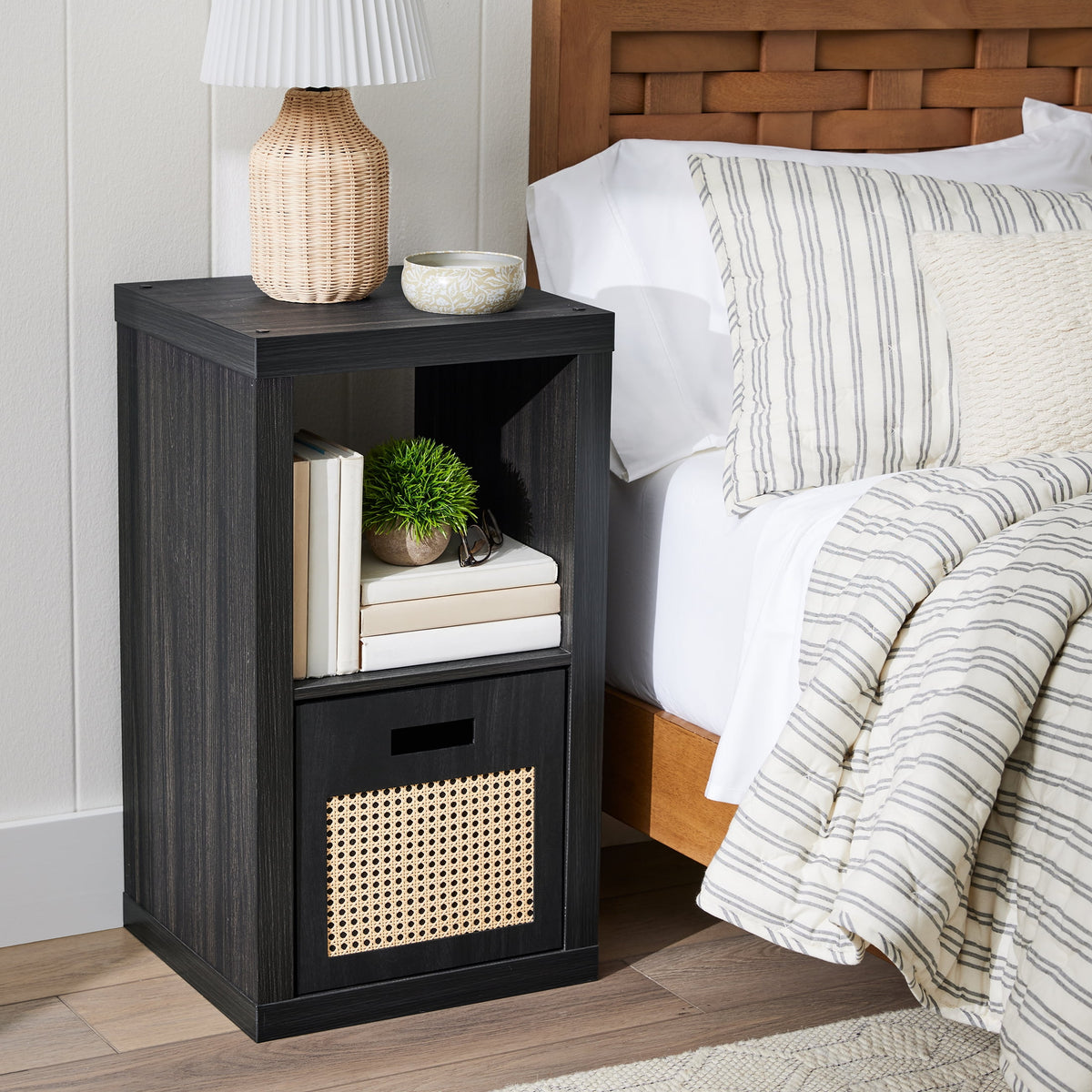Halcyon Escape Gardens 2 Cube Storage Organizer, White Texture - Home Decor