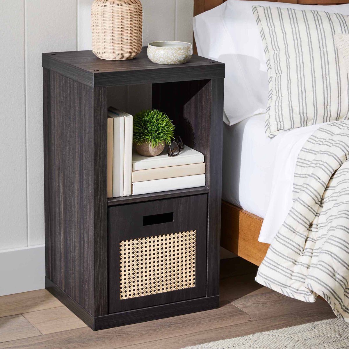 Halcyon Escape Gardens 2 Cube Storage Organizer, White Texture - Home Decor