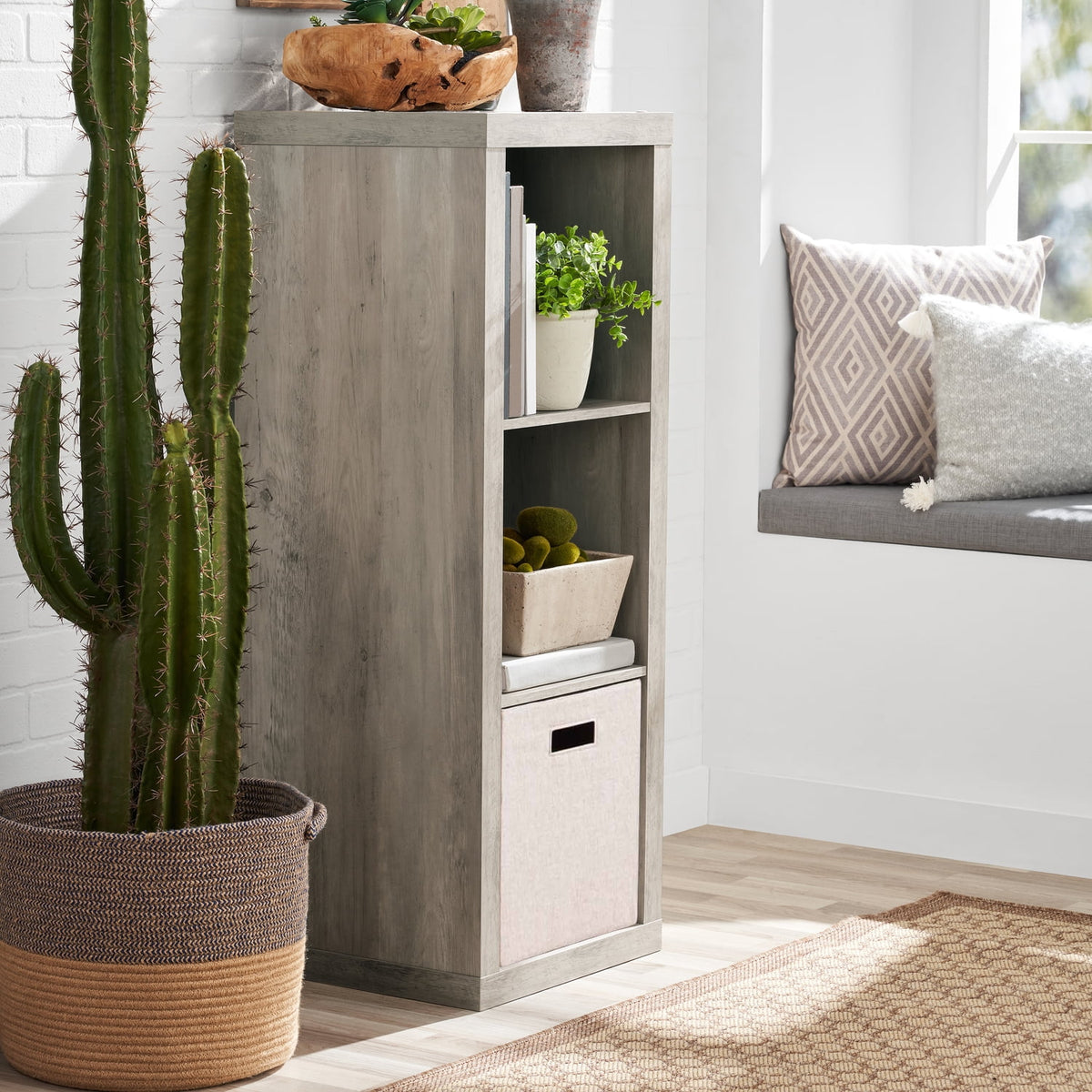 Better Homes & Gardens 3 Cube Storage Organizer, Rustic Gray