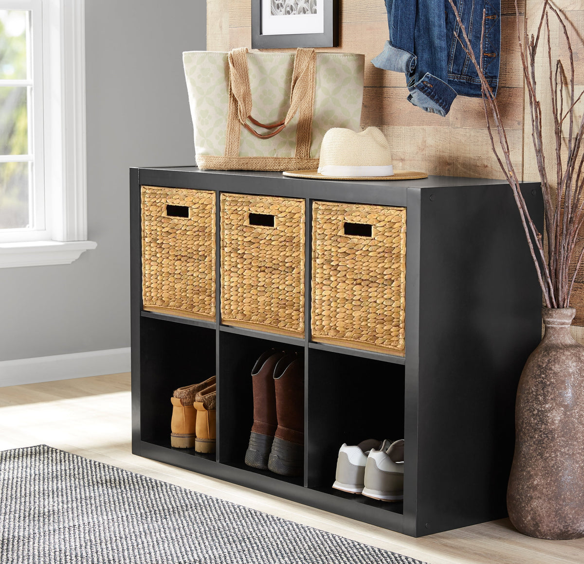 Halcyon Escape Gardens 6 Cube Storage Organizer, White Texture - Home Decor