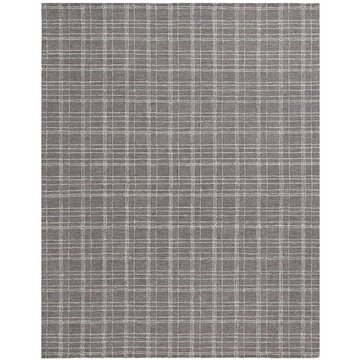 Halcyon Escape Gardens Beige Plaid Wool Indoor Area Rug, 7'10"x9'10" - Home Decor