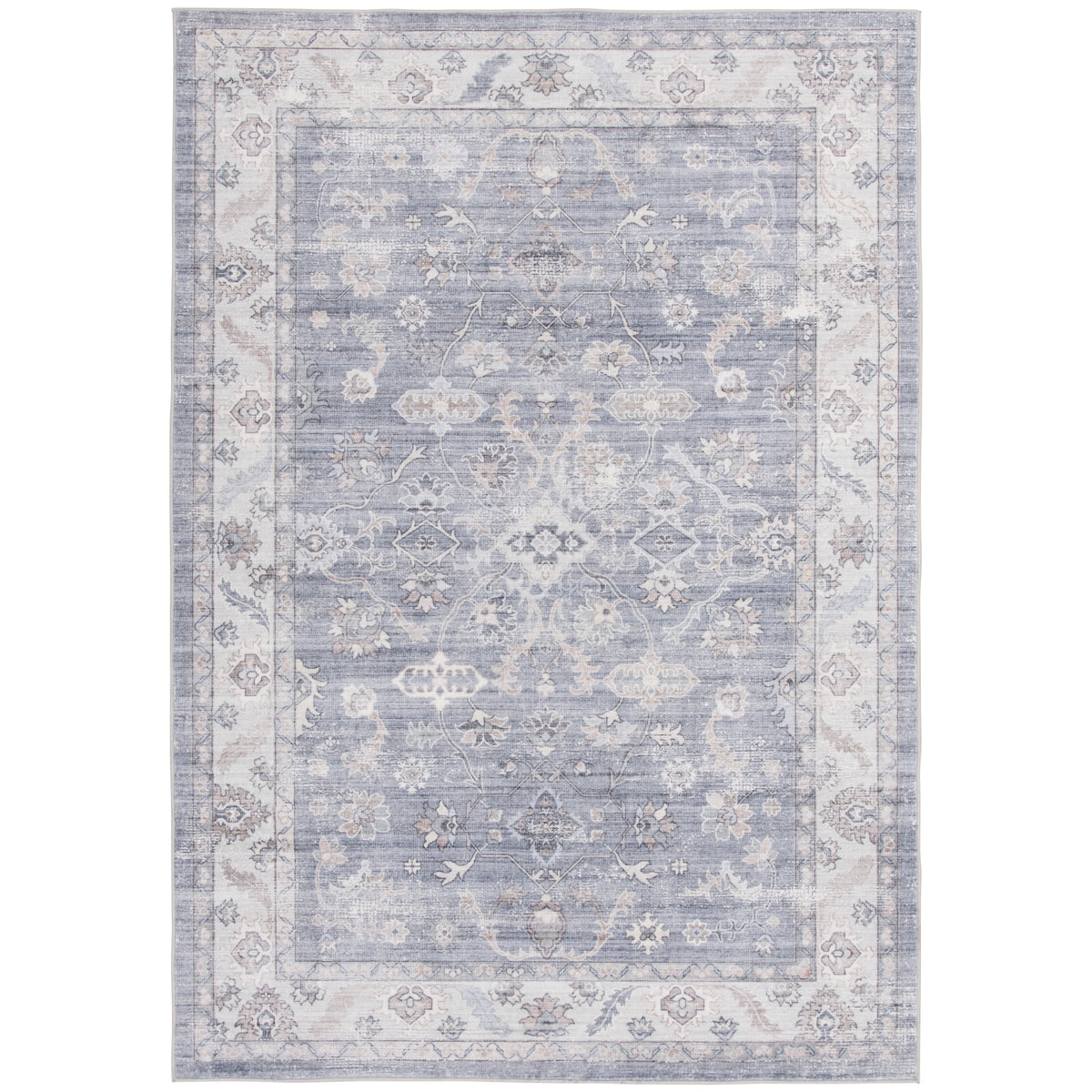 Better Homes & Gardens Blue Persian Machine Washable Faux Fur Indoor Area Rug, 5 ft x 7 ft