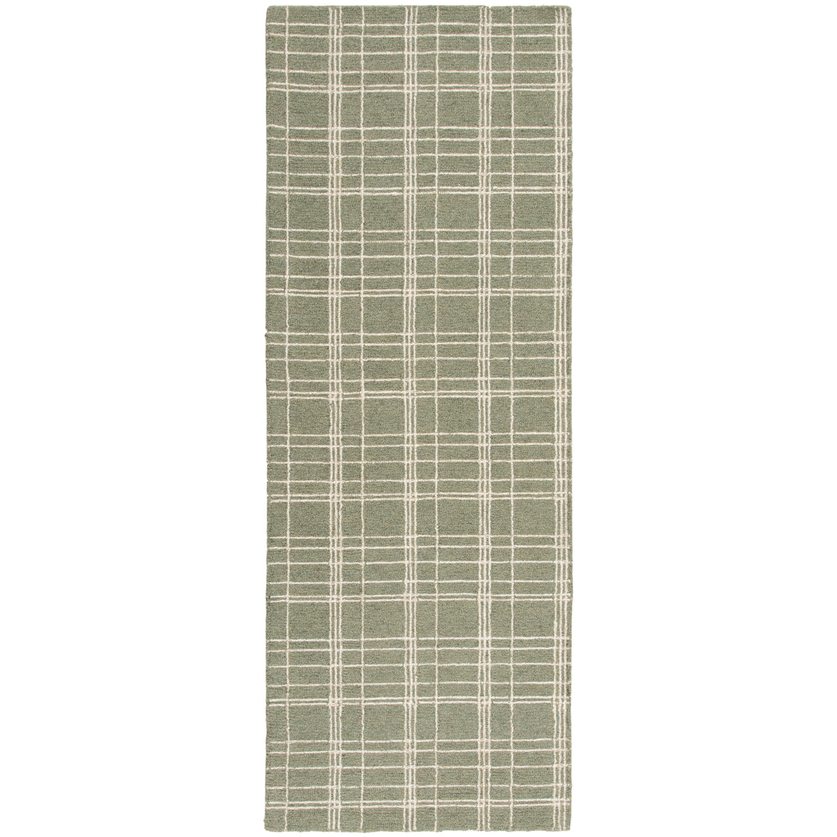Halcyon Escape Gardens Beige Plaid Wool Indoor Area Rug, 7'10"x9'10" - Home Decor