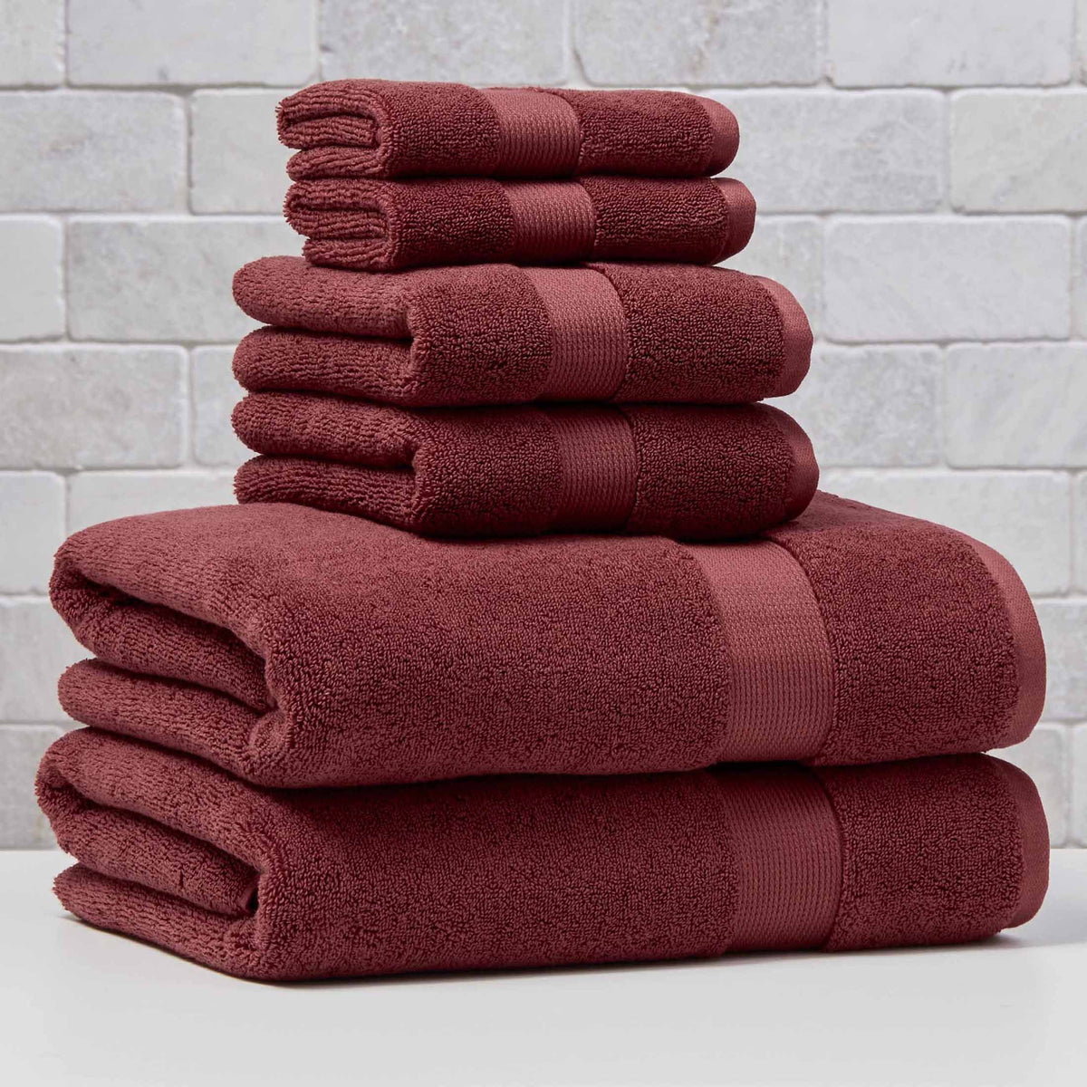 Halcyon Escape Gardens Signature Soft Solid Cotton 6 Piece Bath Towel Set,Green River - Home Decor