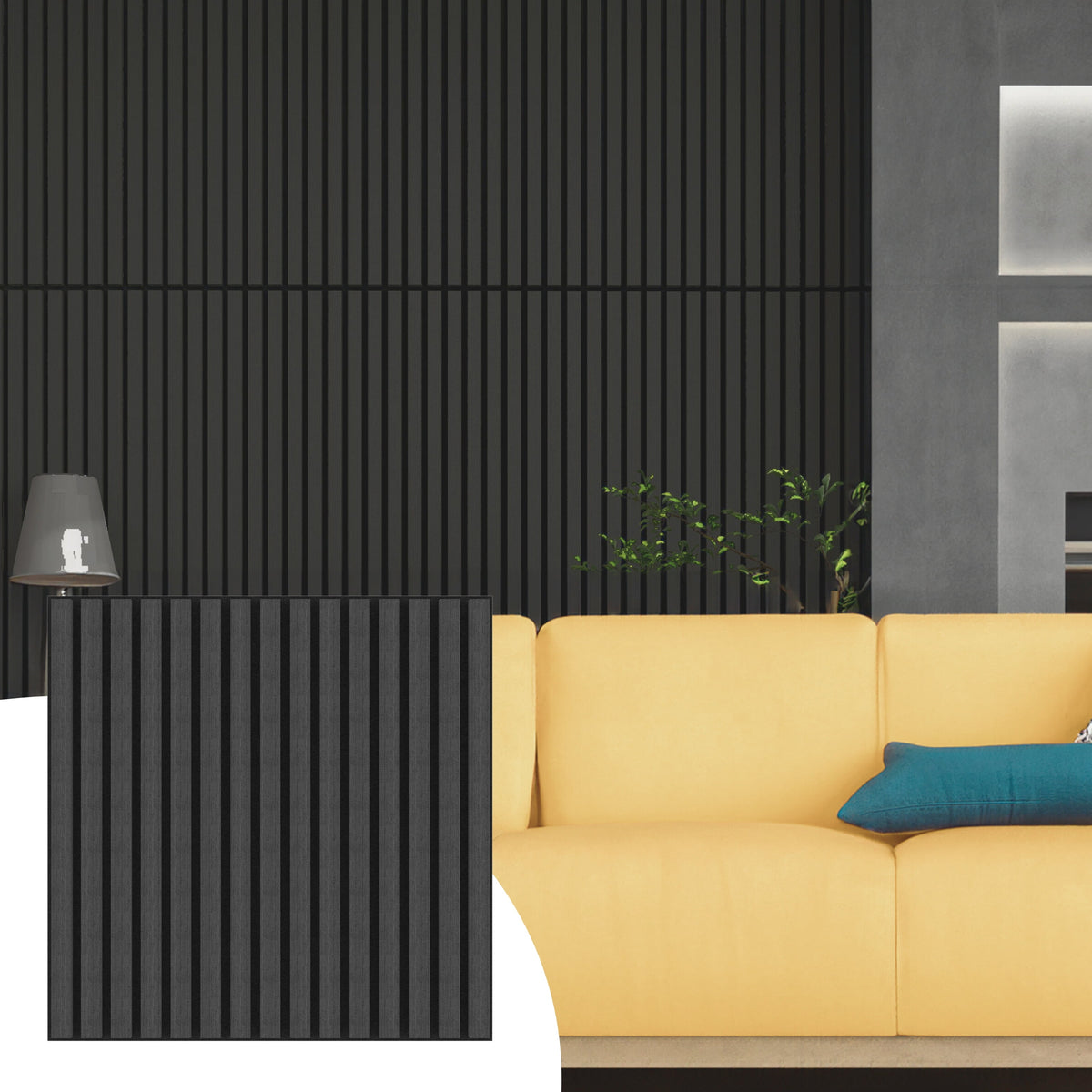 Halcyon Escape Deco Acoustic Panels, Wooden Slats for Decor and Noise Reduction - Wall Panel