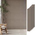 Easy4Home 6Pcs Wood Soundproof Wall Panels 94" x 7.9" Wood Slat Acoustic Panels,Walnut