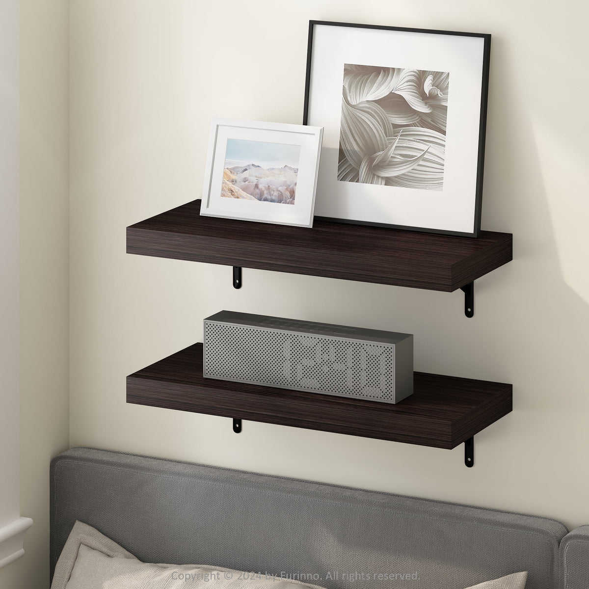 Halcyon Escape TANNA 22-Inch Wall Mounted Floating Display Shelves in Natural Set of 2 - Wall Shelves