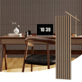 Garvee 4-Pack 3D Fluted Wood Slat Acoustic Panels, Soundproof Wall Panels, 47.2"x11.8", Brown