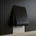 Peel and Stick PVC Slat Wall Panel 118"x15.75" Self-Adhesive Thick Faux Black Wood Grain Wallpaper Panel 3D Soundproof Wall Panels for Walls & Ceilings
