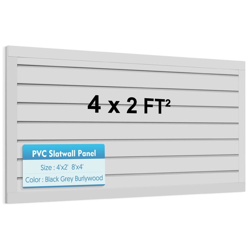Halcyon Escape Panels 4 ft x 2 ft Horizontal PVC Slatwall Easy Organizer Panels,24" H x 48" L - Slatwall Panel