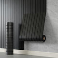 Yll Pvc Slat Wall Panel Peel And Stick 236"x 15.7" Faux Black Wood Grain Self-adhesive Wallpaper Soundproof 3d Panels