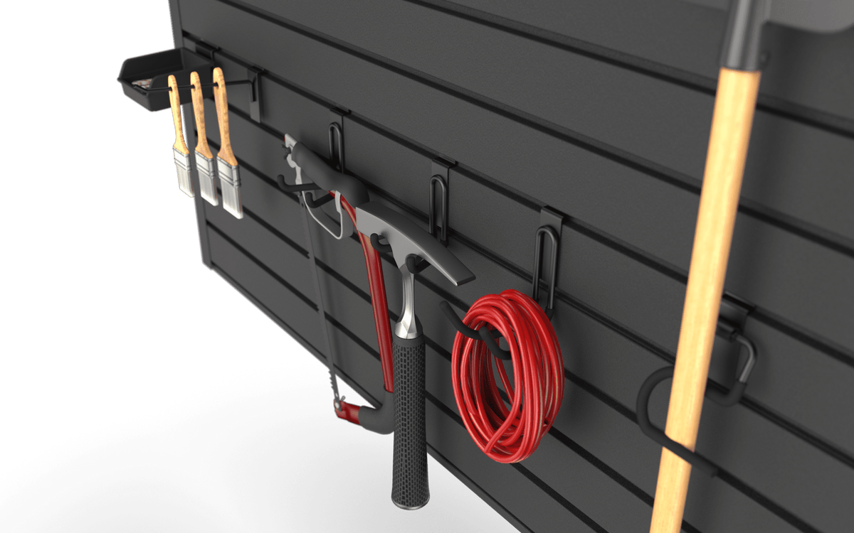 Hyper Tough Slatwall Panel Set, 48" x 12", 2-Pack, 2 ft x 4 ft Garage Wall Storage Panels for Tools, Hooks & Accessories