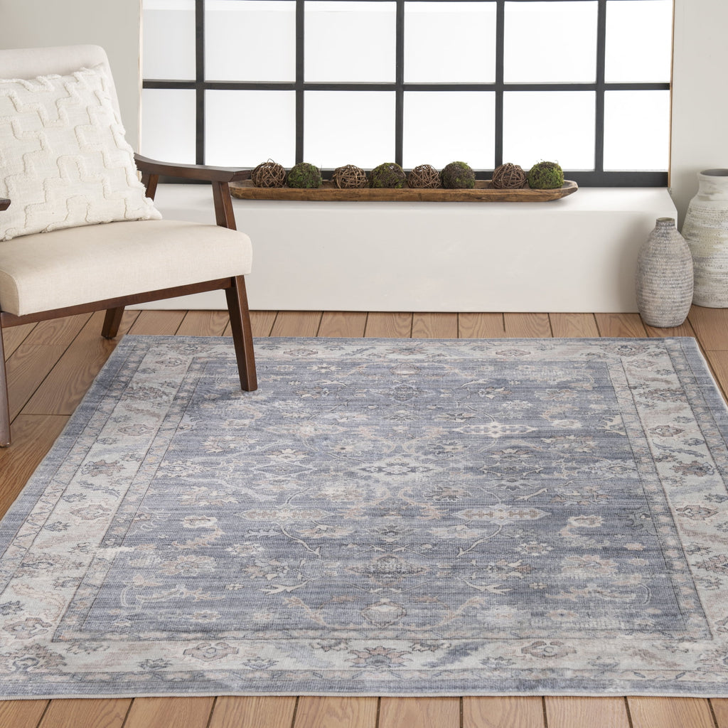 Better Homes & Gardens Blue Persian Machine Washable Faux Fur Indoor Area Rug, 5 ft x 7 ft