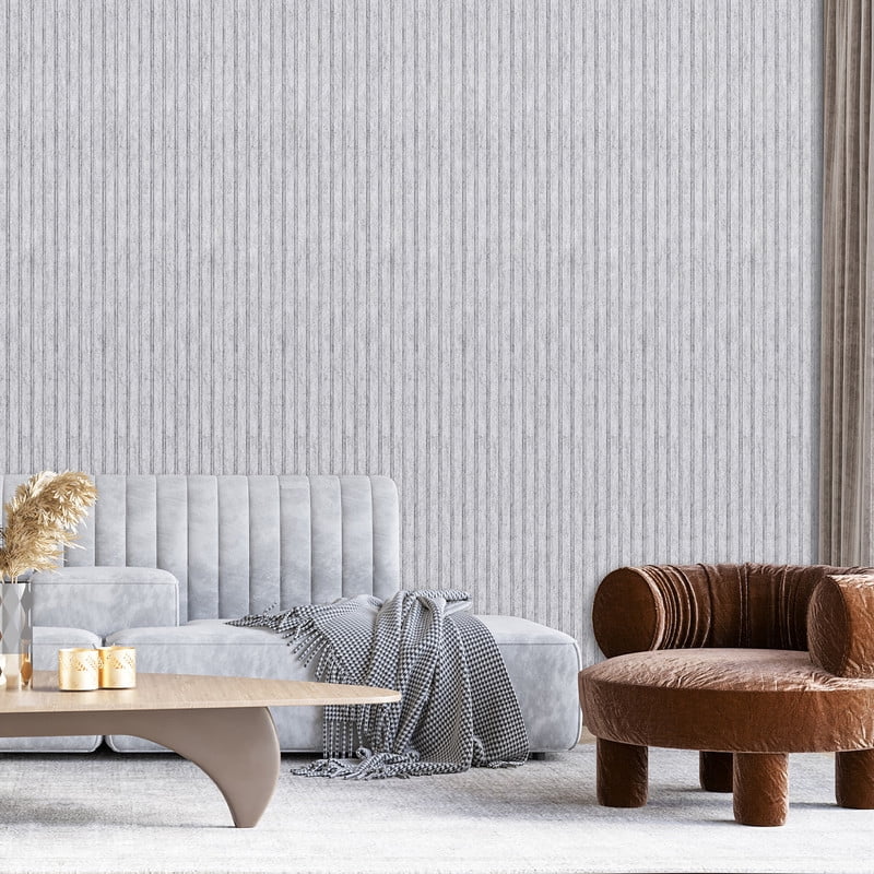 DOLLAR BOSS 2 Pcs Felt Slat Acoustic Panels for Stylish Decor and Noise Reduction, 47.24 x 23.62 Inch Wood Panels Interior Wall Decor, 3D Felt Slat Wall Panel Fluted Sound Absorbing Panel