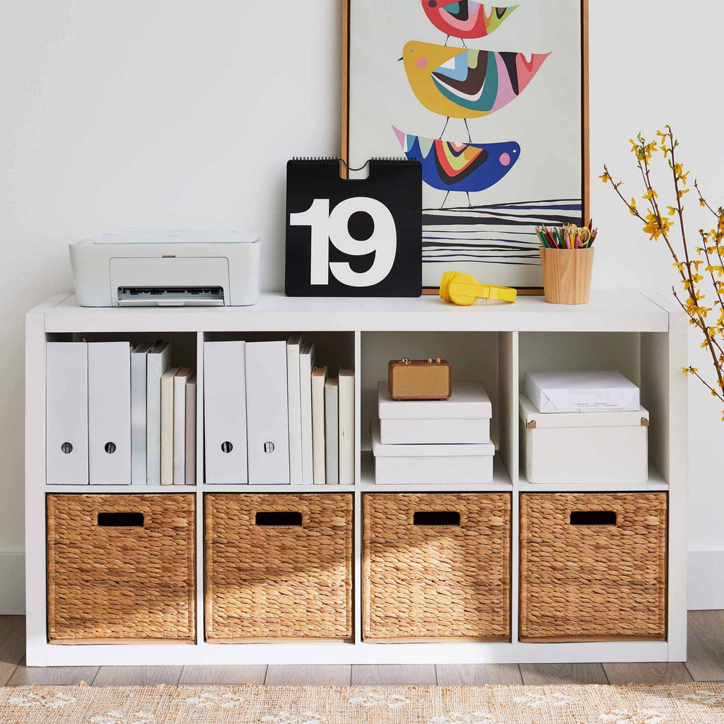 Better Homes & Gardens 8 Cube Storage Organizer, White Texture